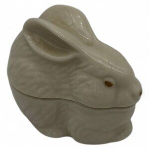 Lenox Fine Ivory China Bunny Trinket Box Collectible With Lid